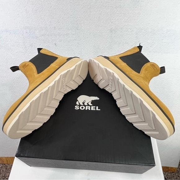 SOREL Hi-Line Heel Chelsea Boots Sz 11 Brown NWT Waterproof Suede Outdoor Women - Picture 7 of 10